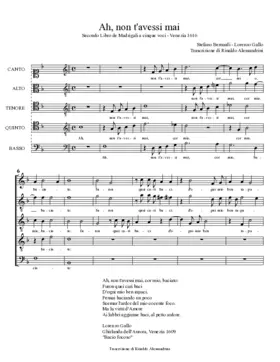 Ah, non t'avessi mai