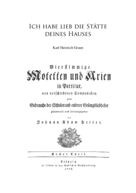 Ich habe lied die Stätte deines Hauses