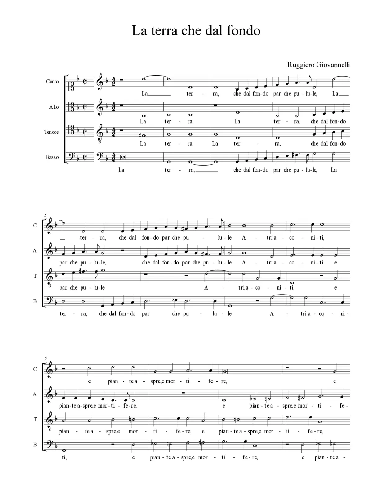 La terra che dal fondo - Page 1