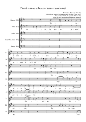 Domine nonne bonum semen seminasti