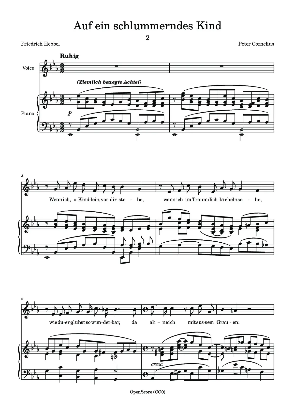 Auf ein schlummerndes Kind - Page 1