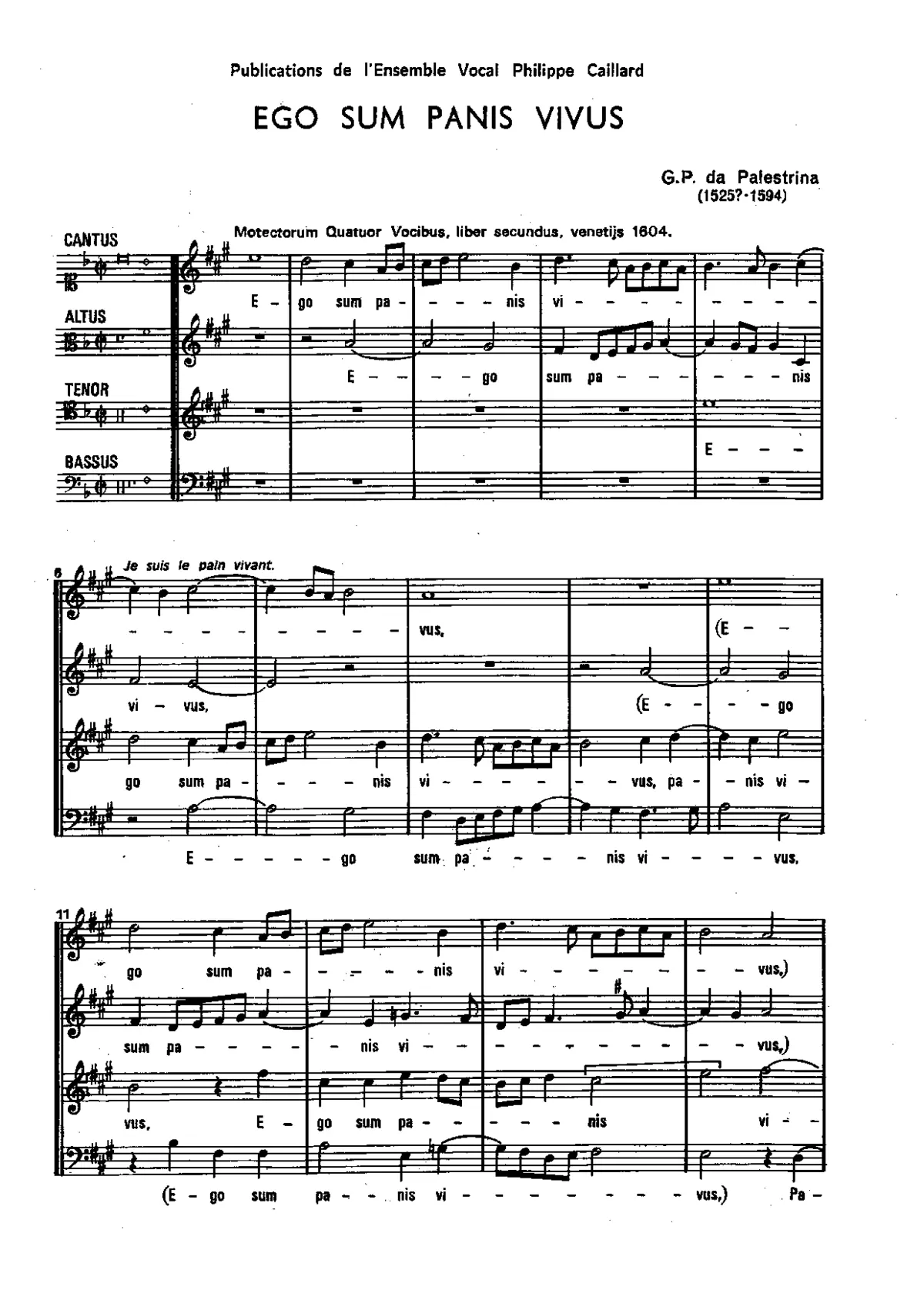 Ego sum panis vivus - Page 1