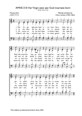 Her Virgin eyes saw God incarnate born