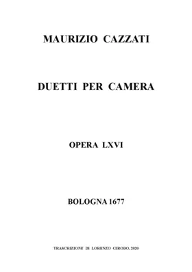 Duetti per Camera