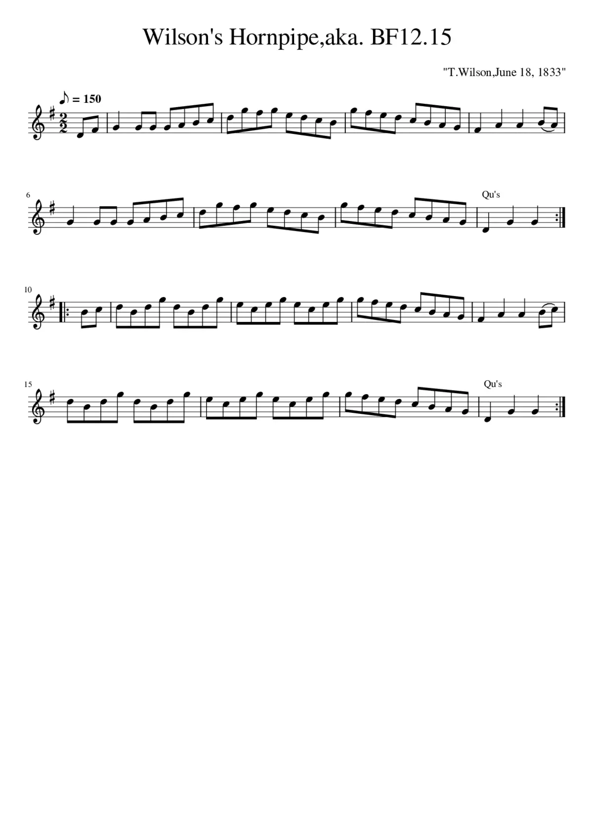 Wilson's Hornpipeaka. BF12.15 - Page 1