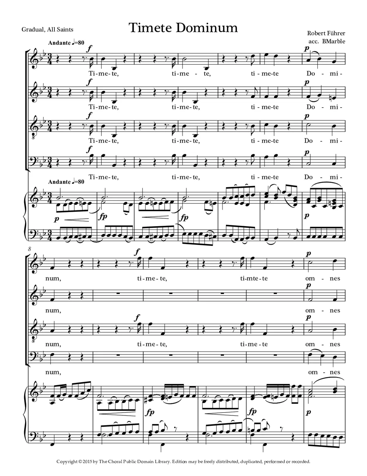 Graduale und Offertorium: 'Timete' & 'Justorum animae' - Page 1