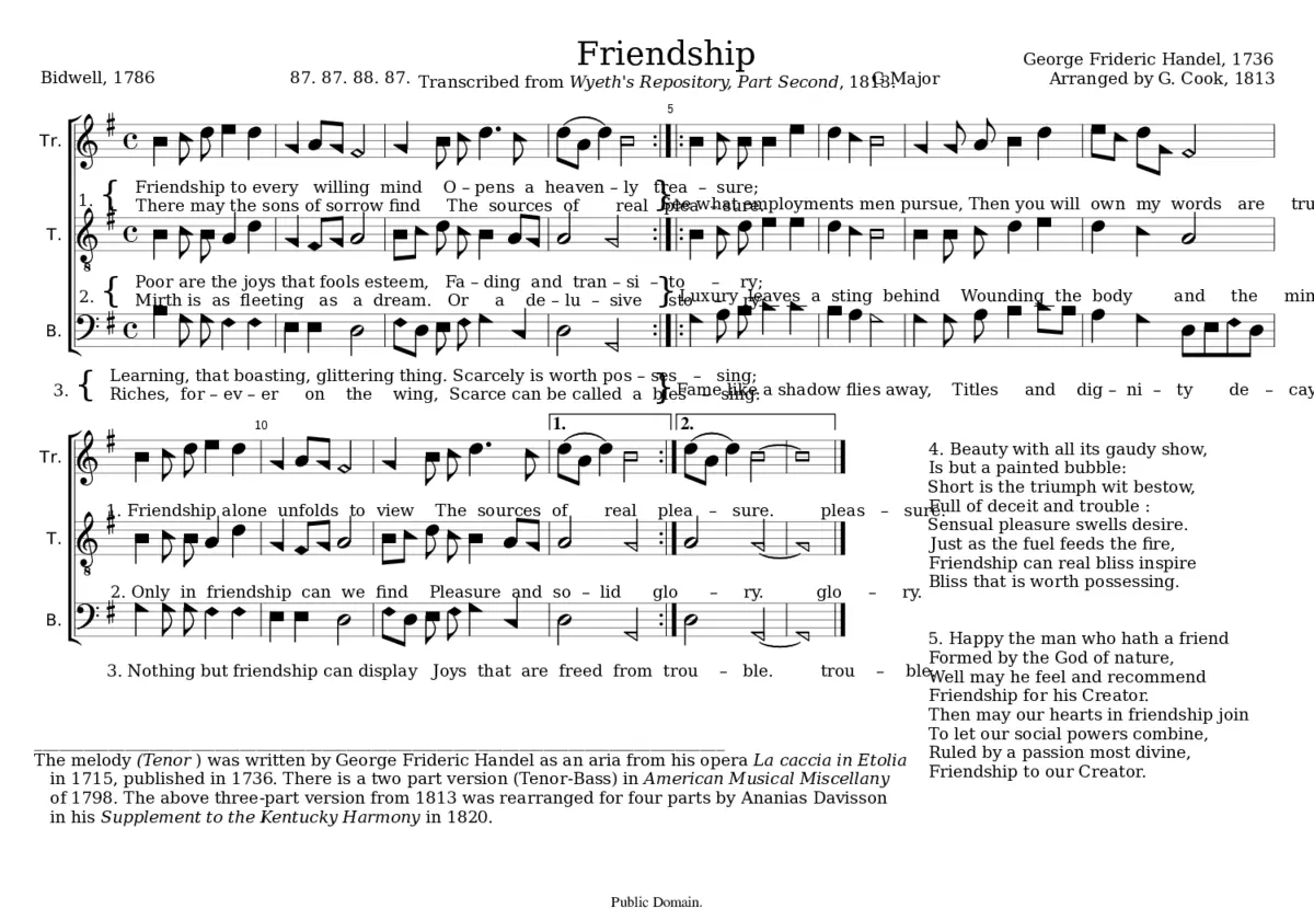 Friendship - George Frideric Handel - Page 1