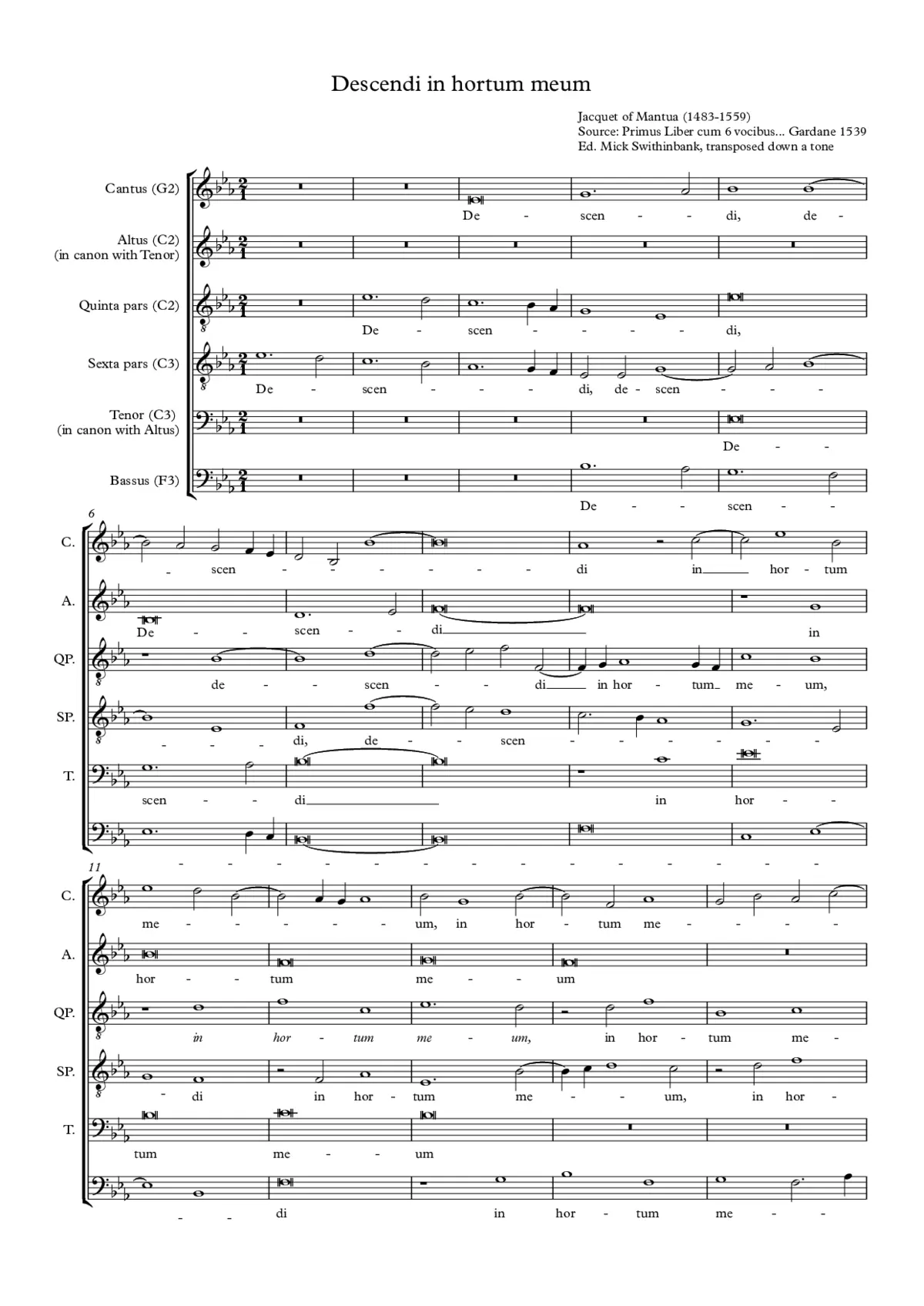 Descendi in hortum meum - Page 1