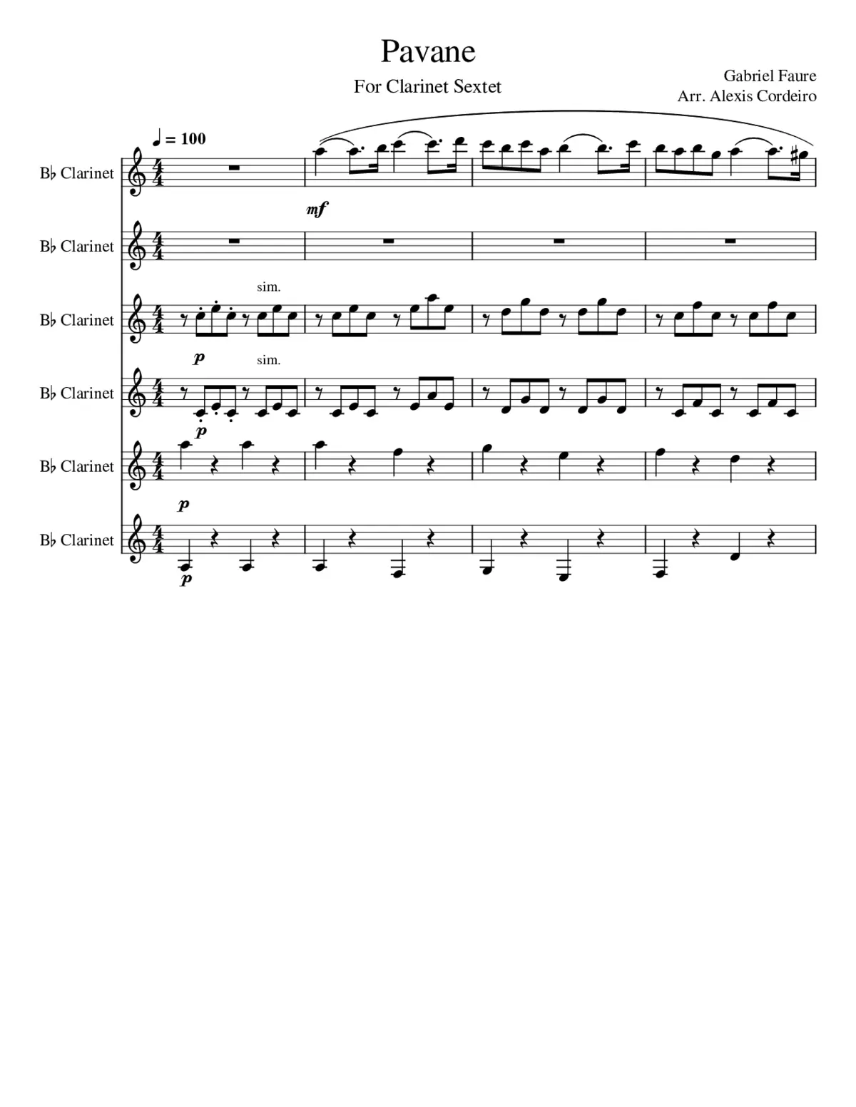 Pavane Op. 50 - Page 1
