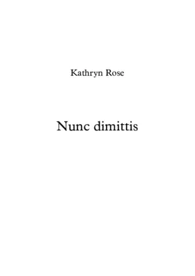 Nunc dimittis