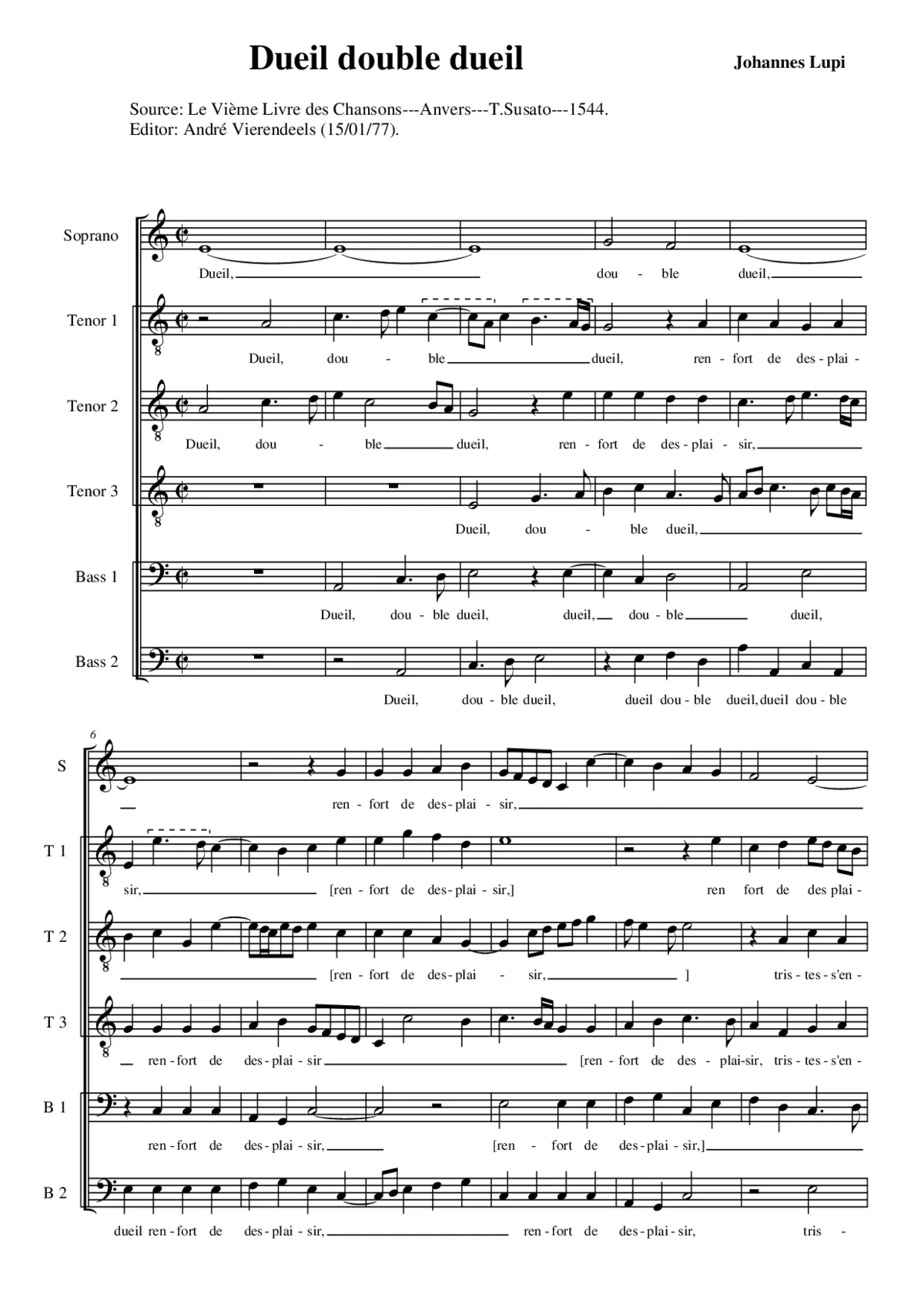 Dueil double dueil (6v.) - Page 1