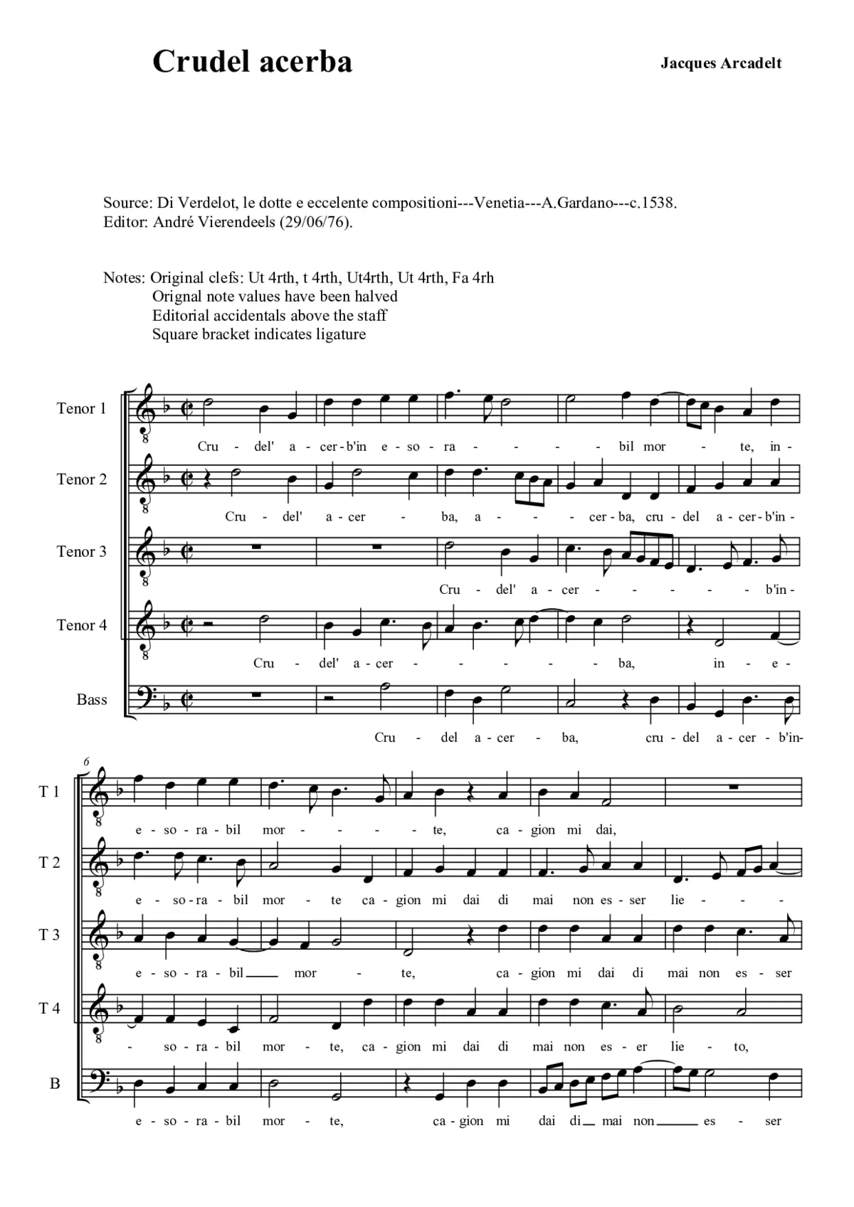 Crudel acerba - Page 1