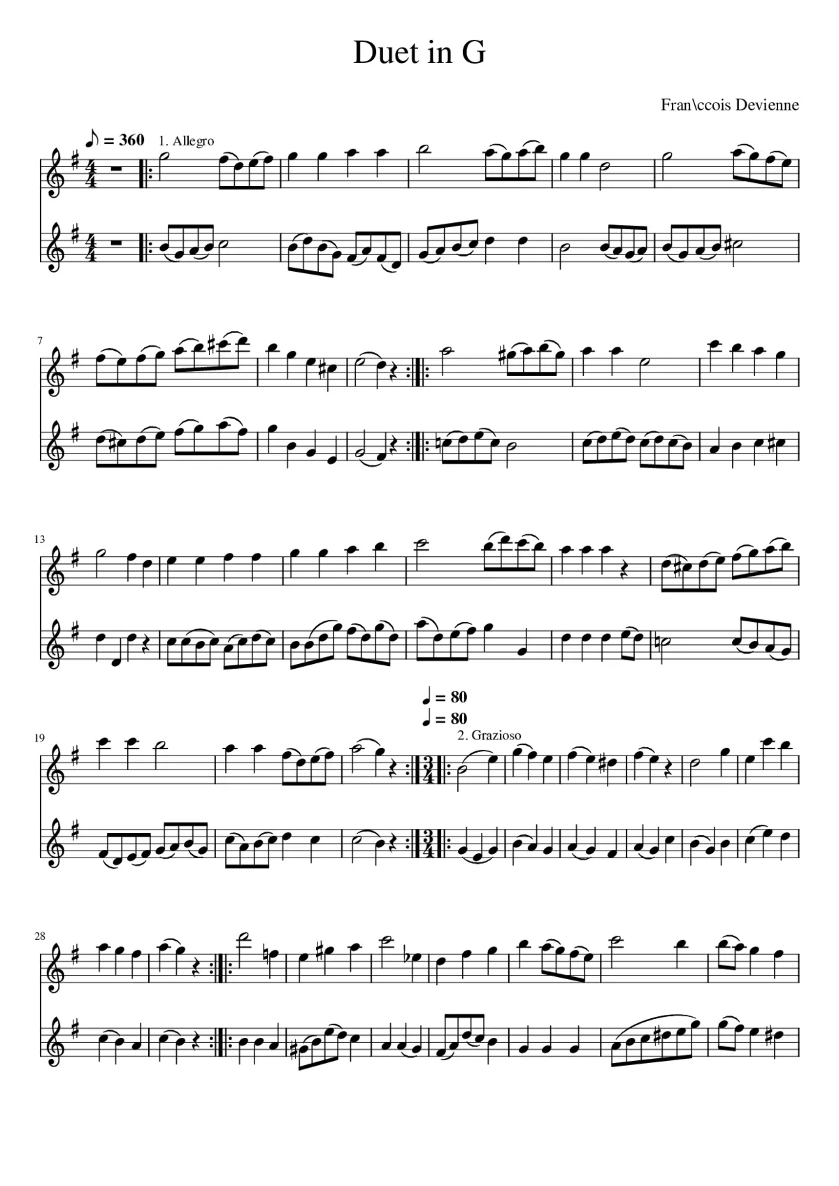 Duet in G - Page 1