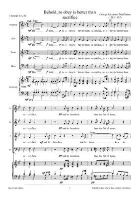 Behold, to obey is better than sacrifice