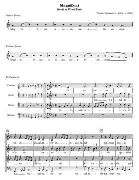 Magnificat sexti et primi toni