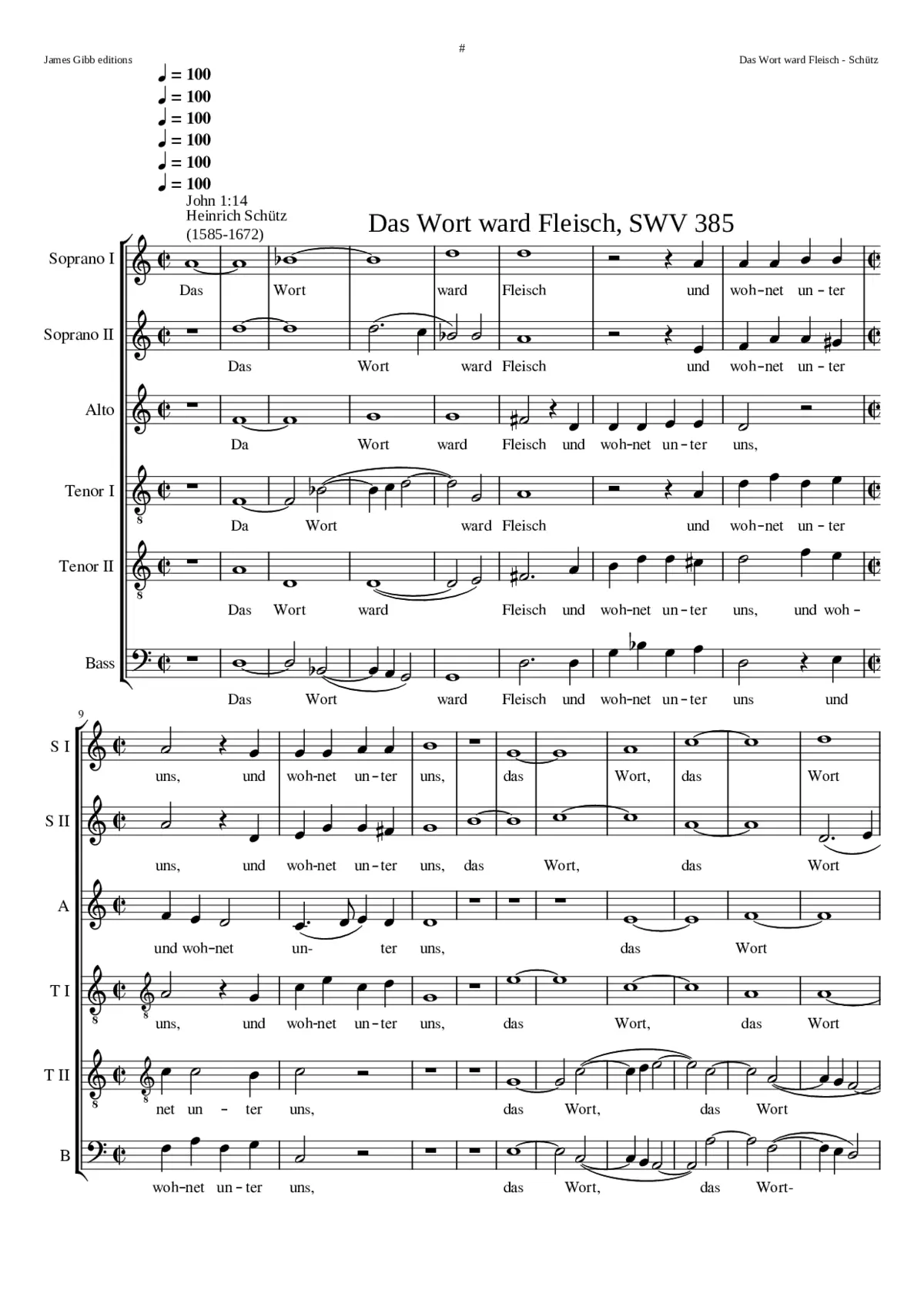 Das Wort ward Fleisch SWV 385 - Page 1