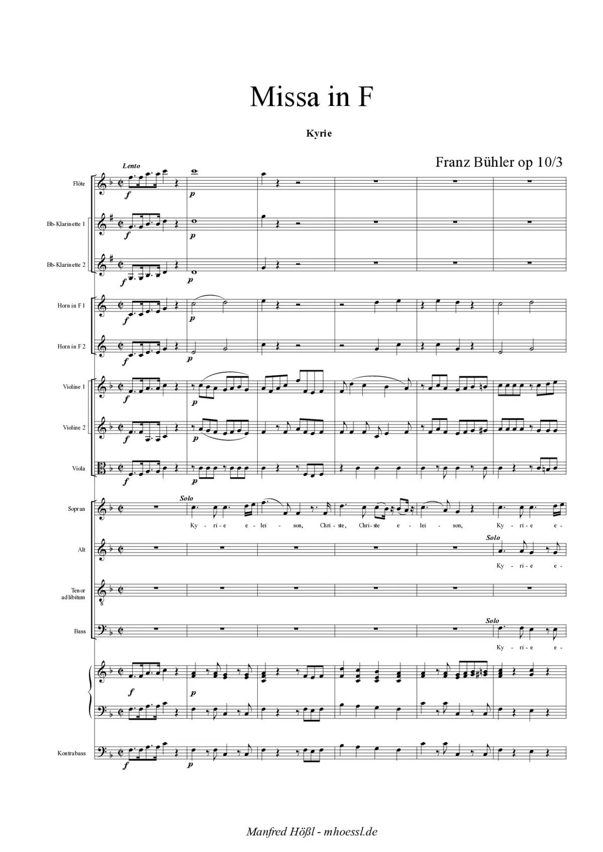 Missa in F Major, Op. 10/3 - Page 1