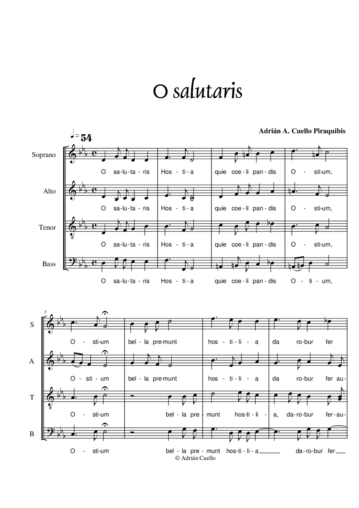 Misa contemporánea para coro mixto - Page 1