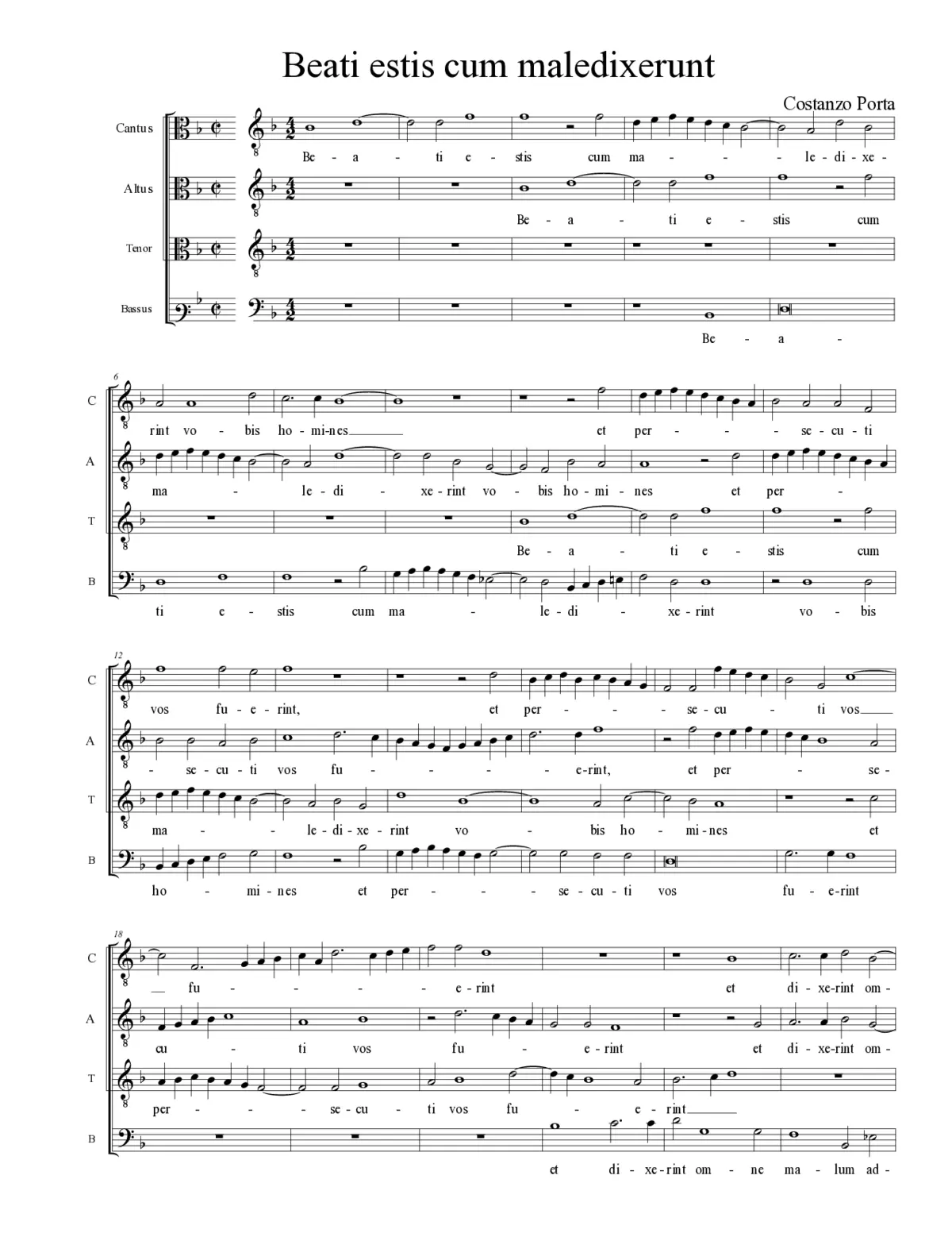 Beati estis cum maledixerunt - Page 1