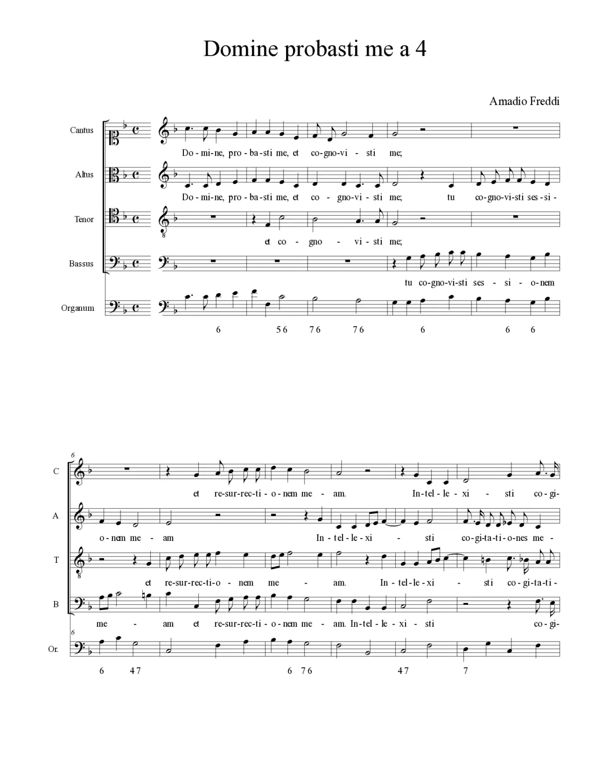 Domine probasti me a 4 - Page 1