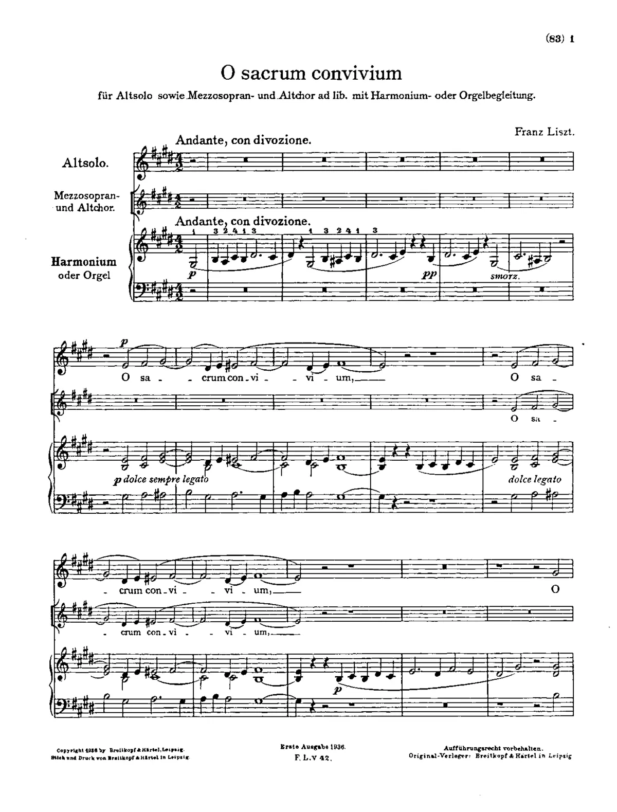 O sacrum convivium - Page 1