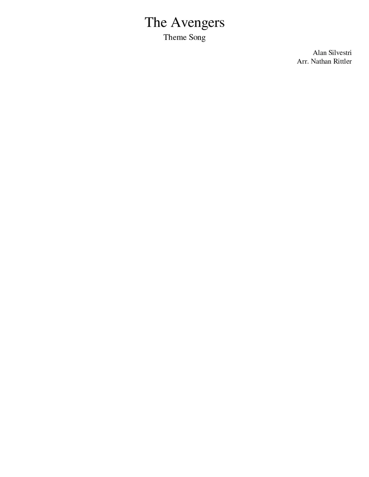 The Avengers Theme Song - Page 1