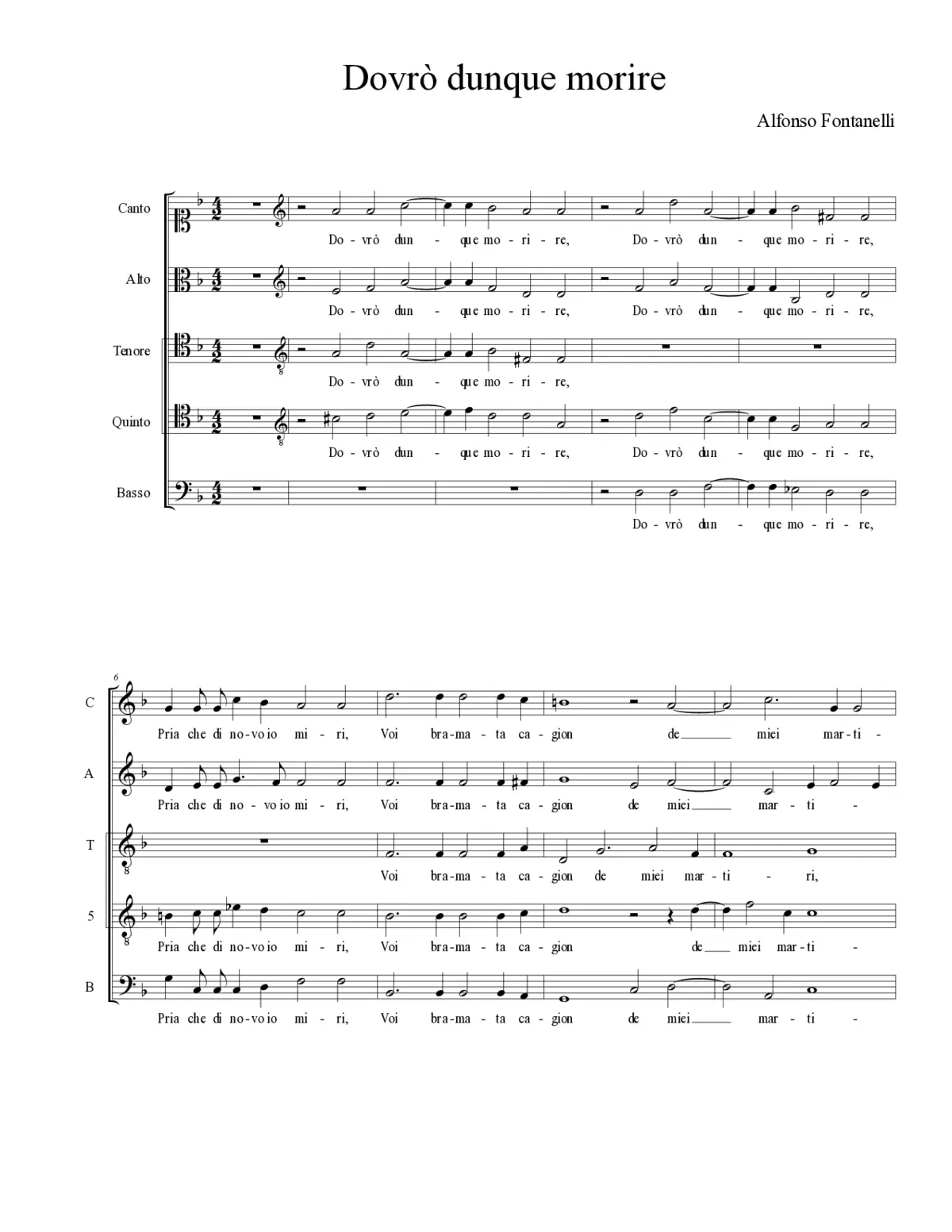 Dovrò dunque morire - Page 1