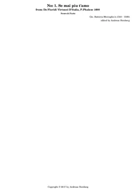 Se mai piu t'amo