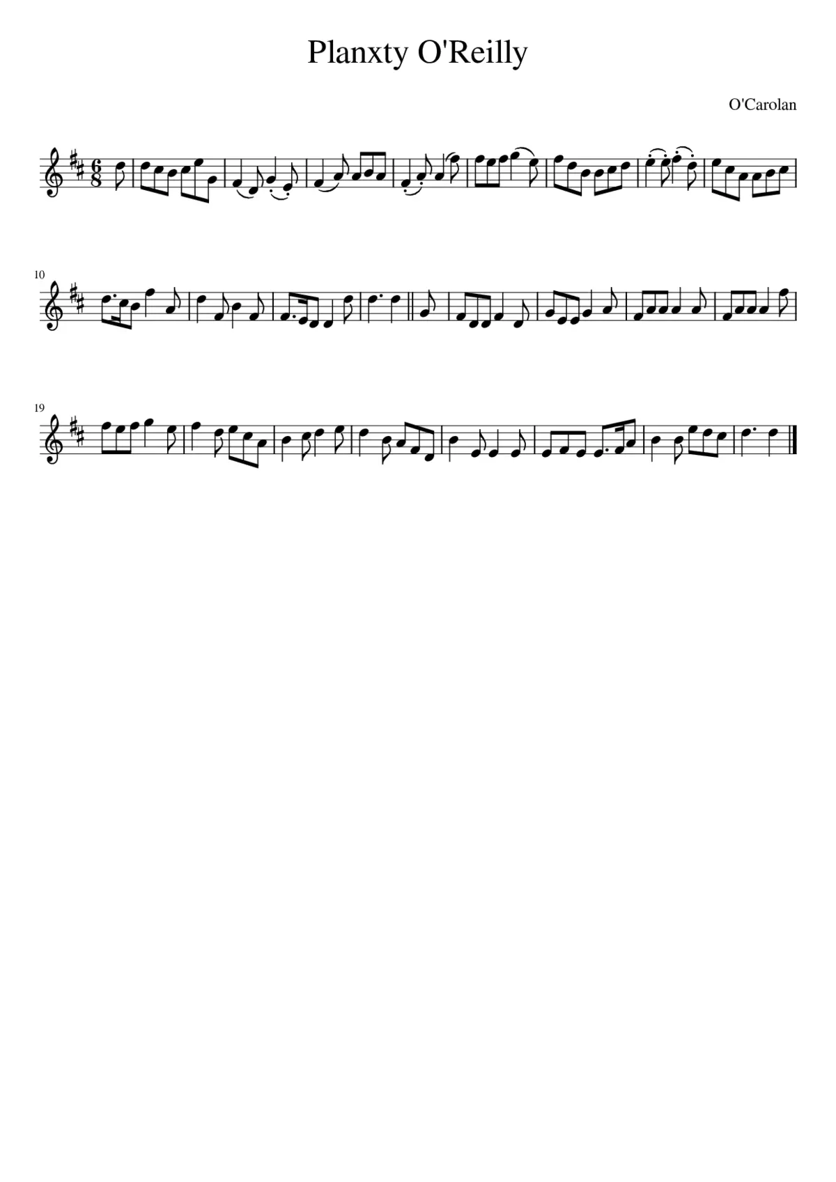 Planxty O'Reilly - Page 1