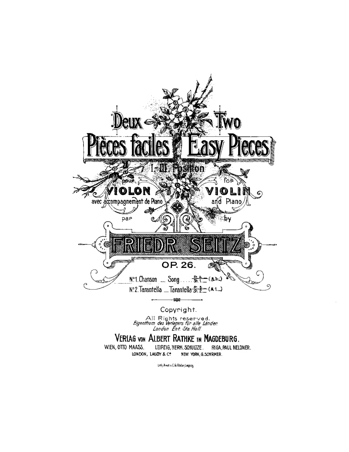 2 Pieces faciles, Op.26 - Page 1