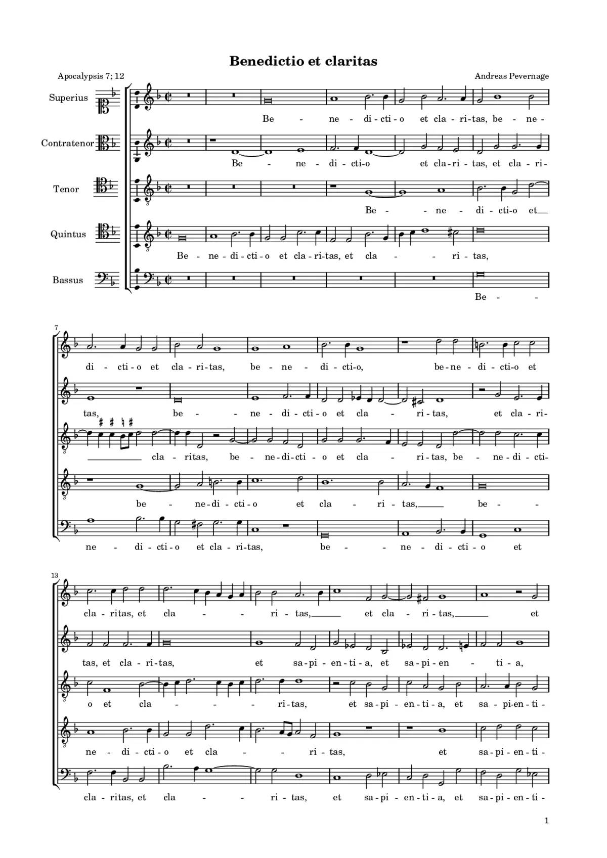 Benedictio et claritas - Page 1