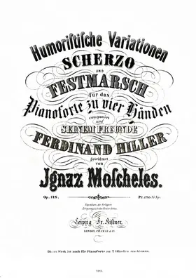Humoristische Variationen, Scherzo und Festmarsch für das Pianoforte zu vier Händen