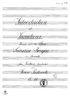 Introduction and Variations