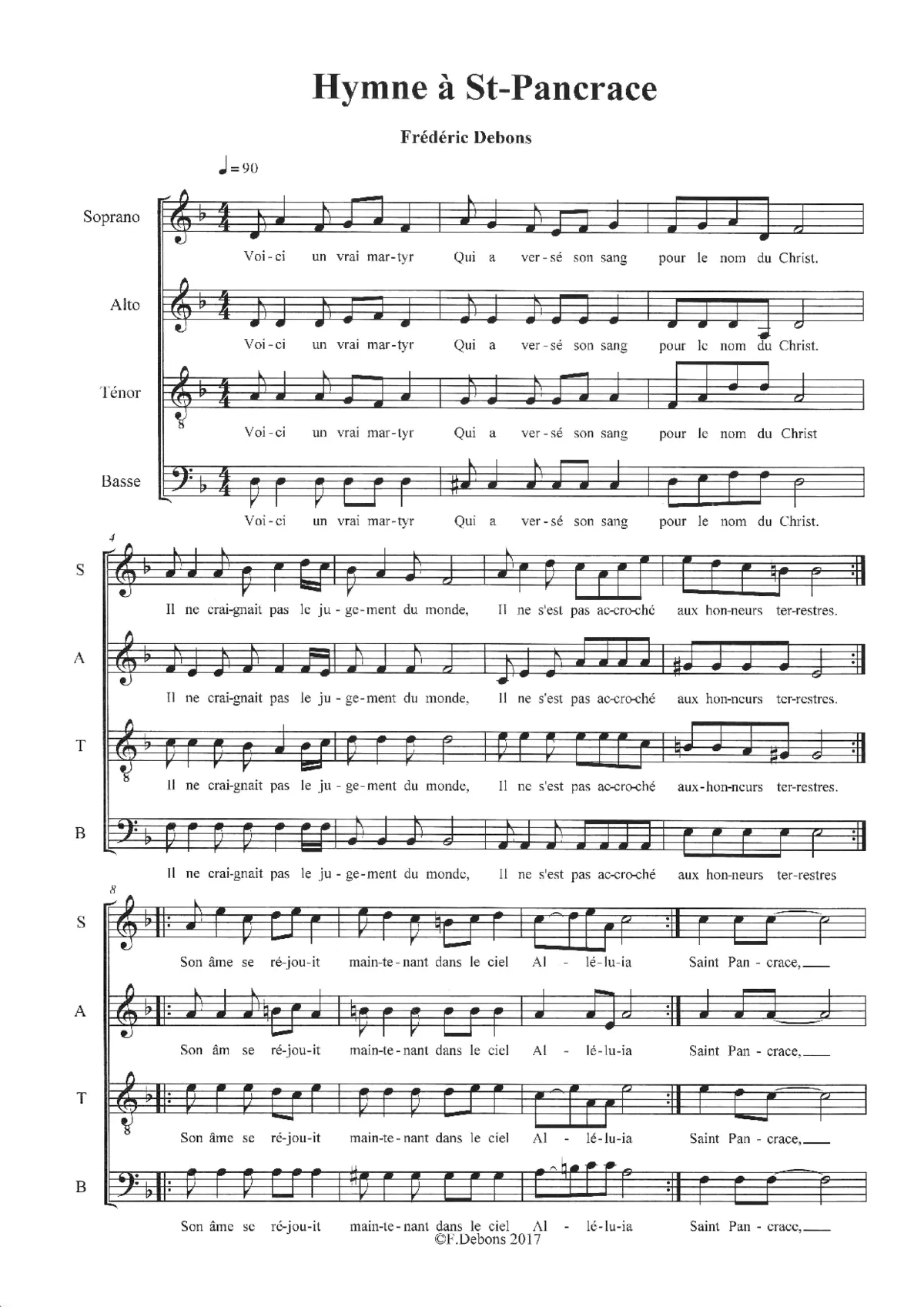 Hymne à St-Pancrace - Page 1