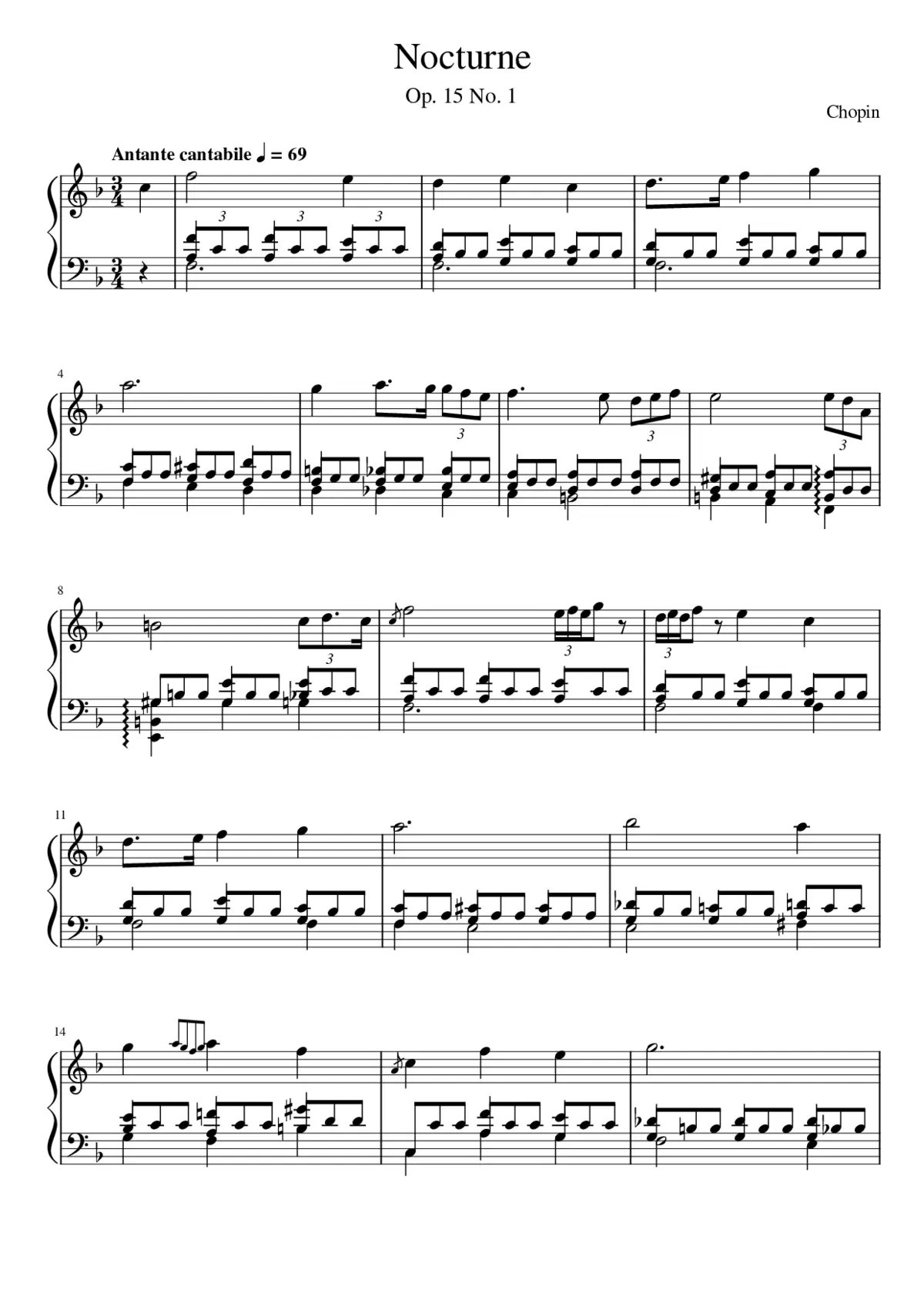 Nocturnes Op.15 - Page 1