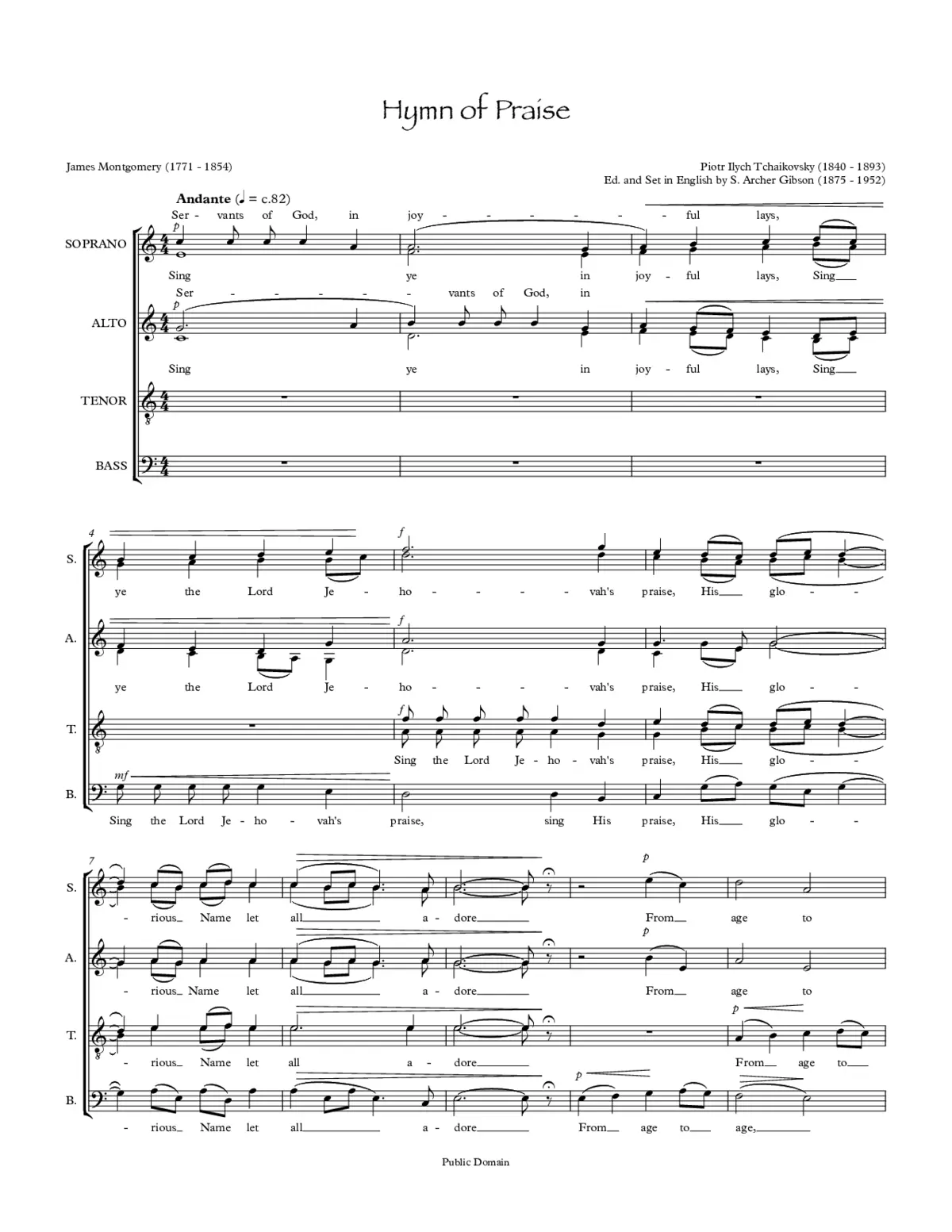 Hymn of Praise - Page 1