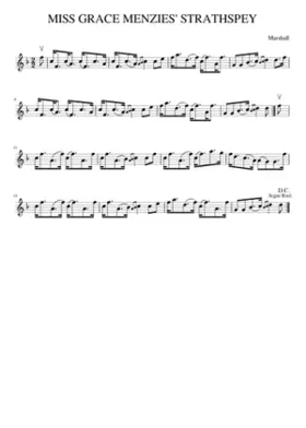 MISS GRACE MENZIES' STRATHSPEY