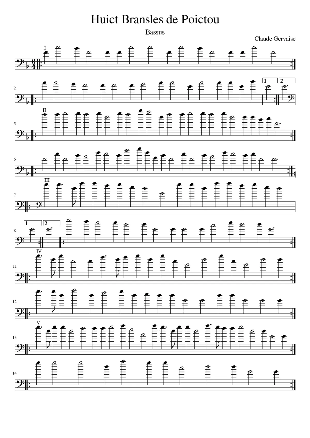 Huict Bransles de Poictou - Page 1
