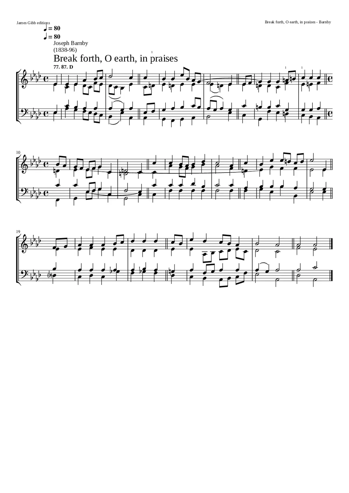 Break forth O earth in praises - Page 1