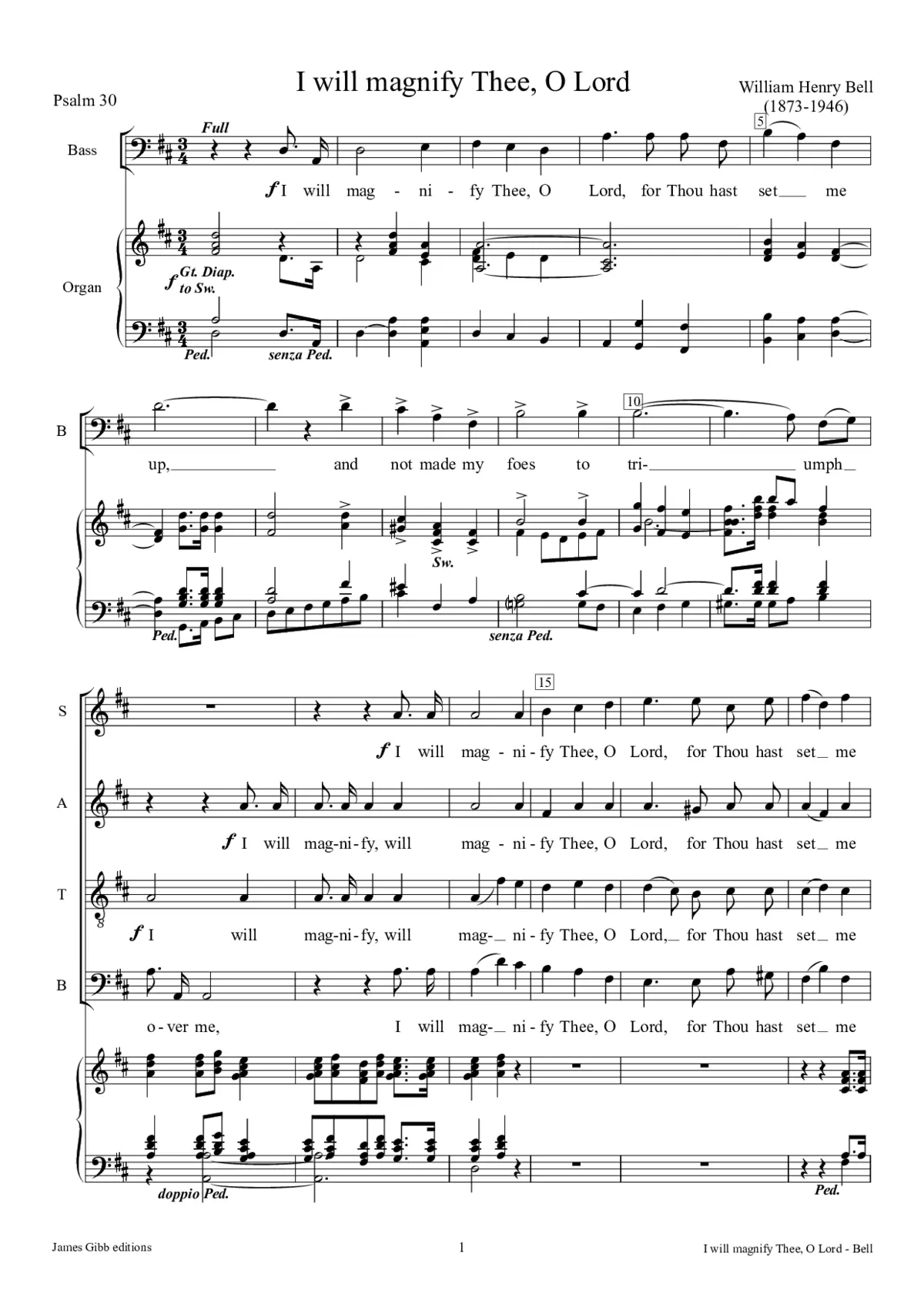 I will magnify Thee, O Lord - Page 1