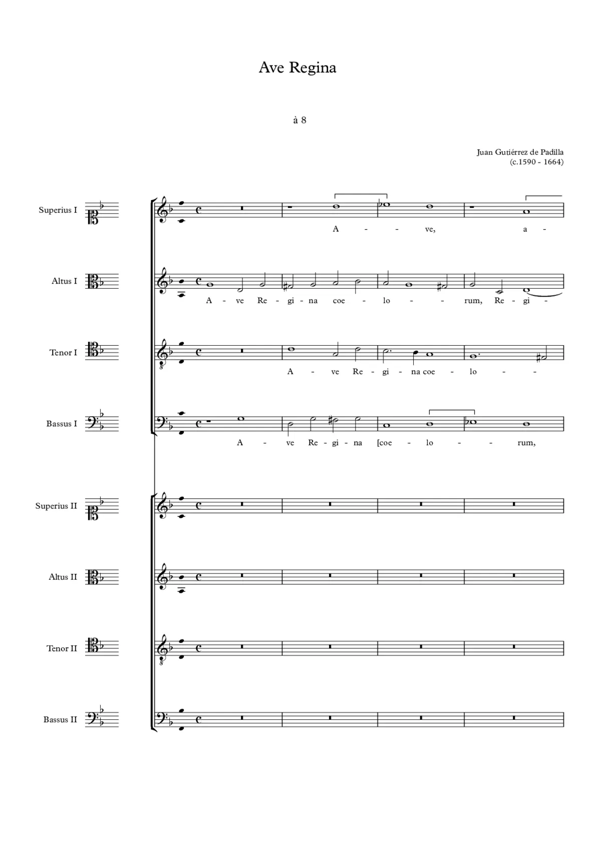 Ave Regina a 8 - Page 1