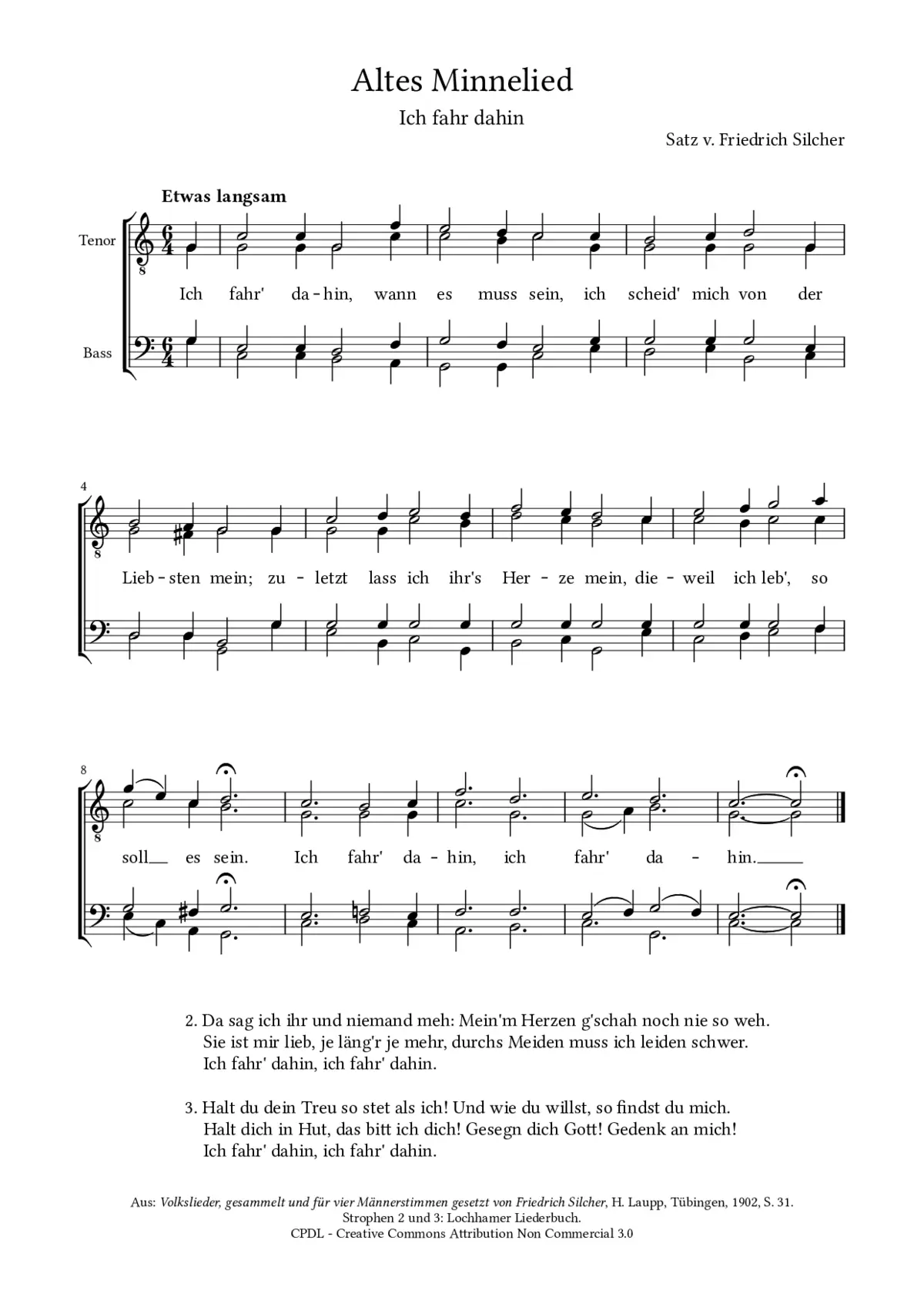 Altes Minnelied - Page 1