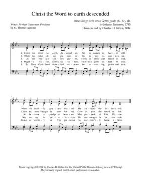 Christ the Word to earth descended