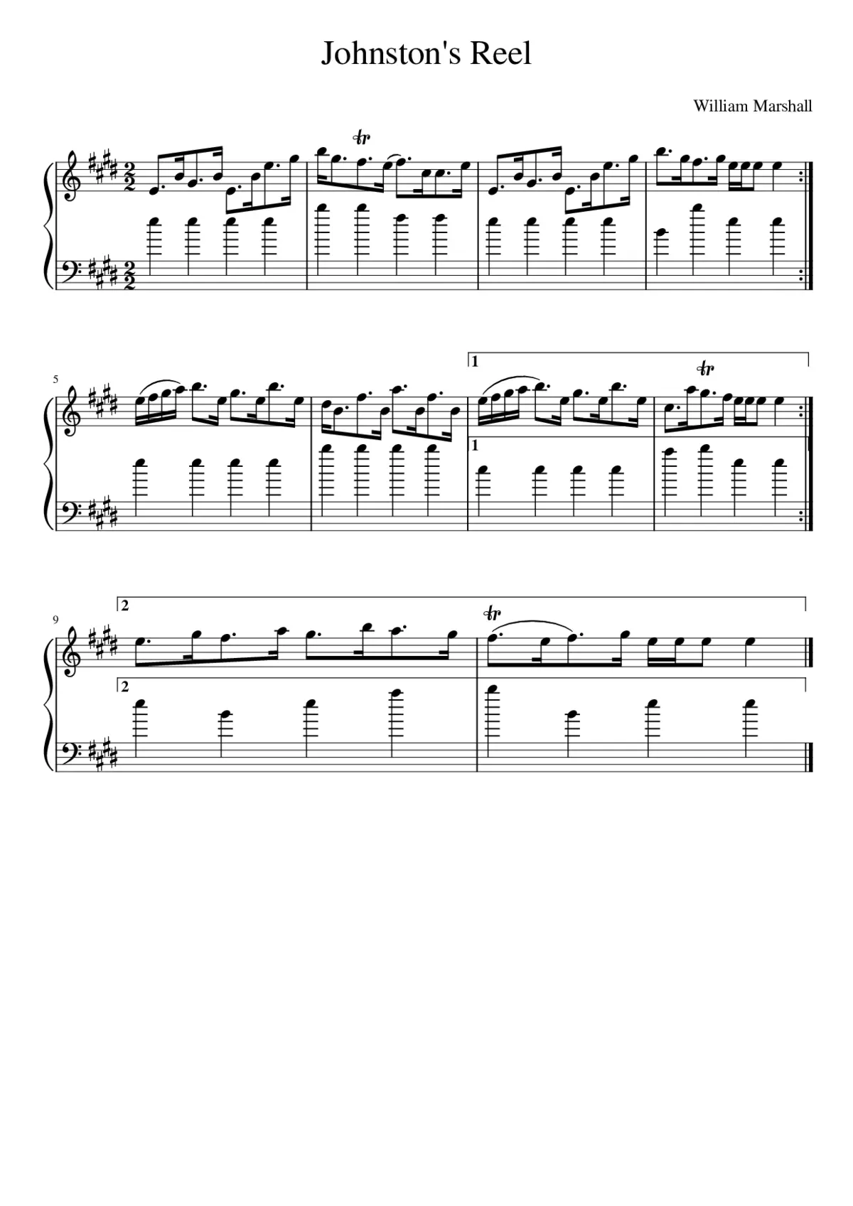 Johnston's Reel - Page 1