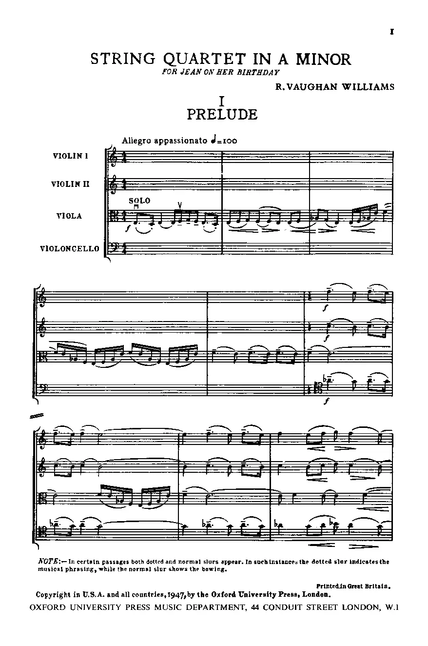 String Quartet No.2 - Page 1