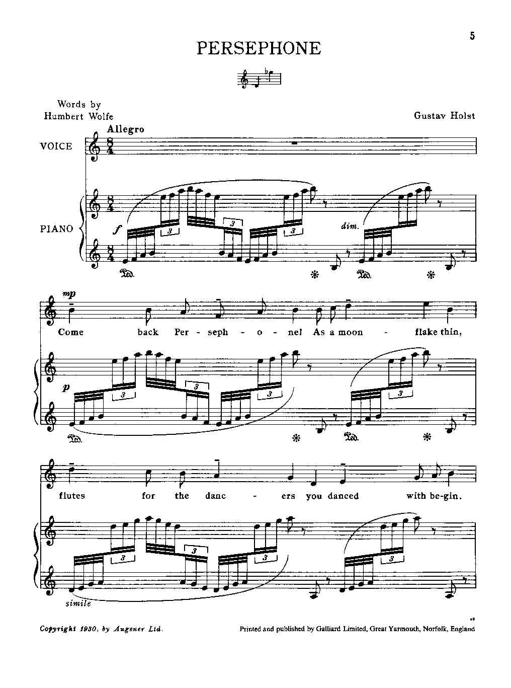 12 Humbert Wolfe Songs, Op.48 - Page 1