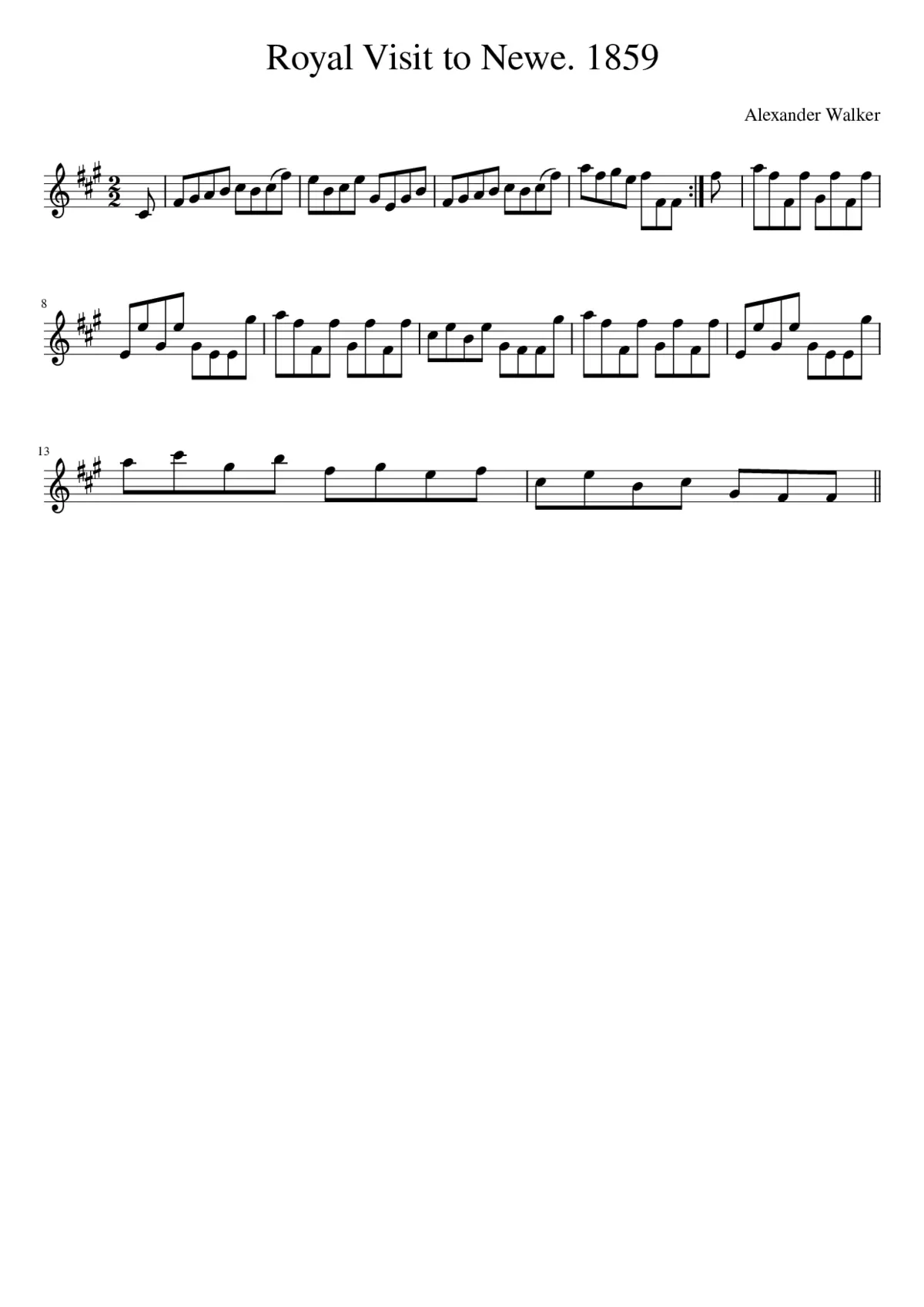 Royal Visit to Newe. 1859 - Page 1