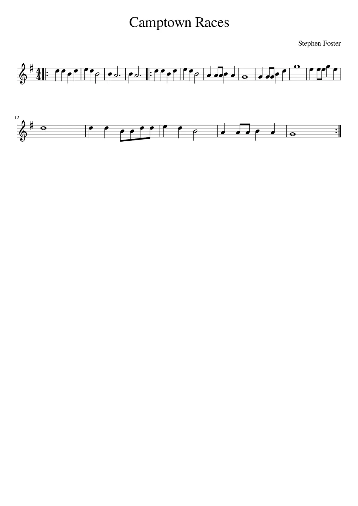 Camptown Races - Page 1