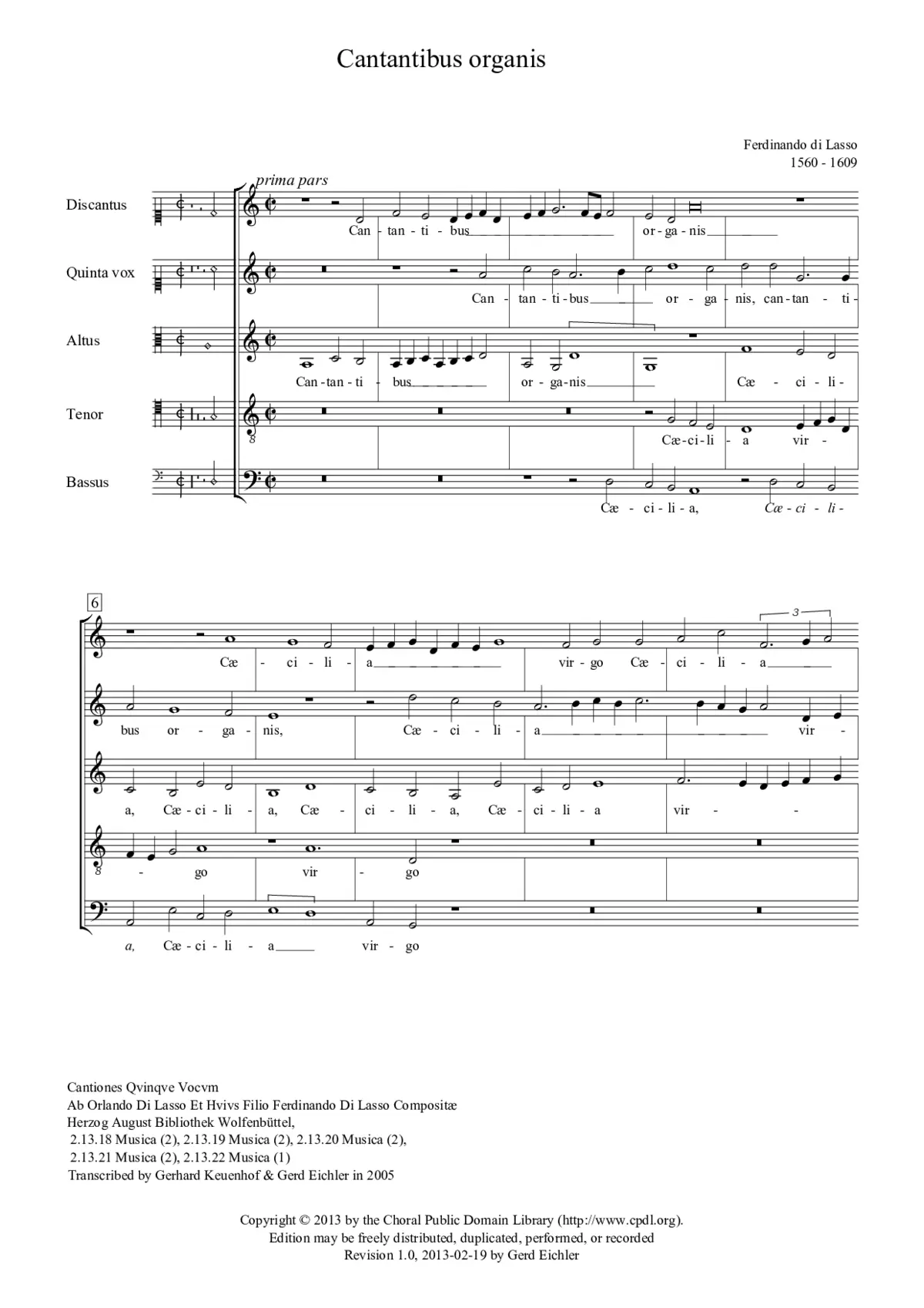 Cantantibus organis - Page 1