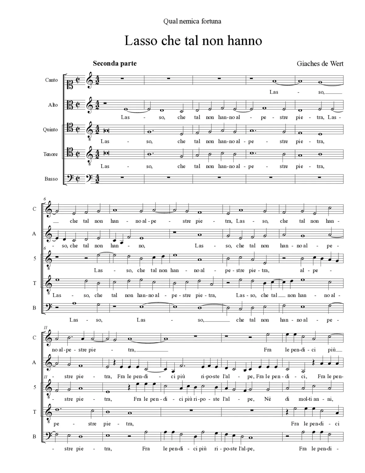 Lasso che tal non hanno - Page 1